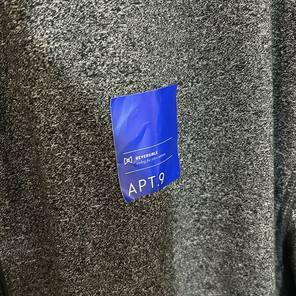 Apt 9 Gray & Black Water Repellent Reversible Hooded Jacket Size XXL NWT - Picture 3 of 8